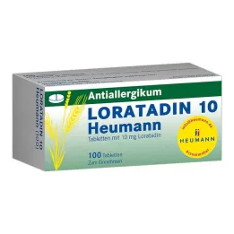 LORATADIN 10 tabletek Heumann, 100 szt