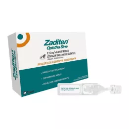 ZADITEN ophtha sine 0,25 mg/ml krople do oczu dawka pojedyncza, 20 szt