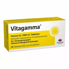 VITAGAMMA Witamina D3 1000 IU tabletki, 50 szt
