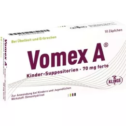 VOMEX Czopki dla dzieci 70 mg forte, 10 szt