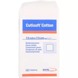 CUTISOFT Cotton Kommpr. 7,5x7,5 cm Unteril, 100 szt