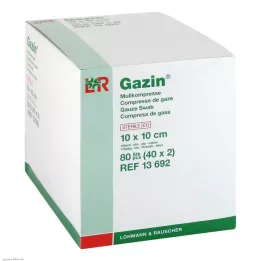 GAZIN Gaza komp.10x10 cm jałowa 12-warstwowa, 40X2 szt