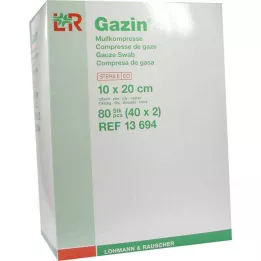 GAZIN Gaza komp.10x20 cm jałowa 12-warstwowa, 40X2 szt