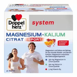 DOPPELHERZ System magnezu i cytrynianu potasu granulat, 40 szt
