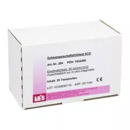 SCHWANGERSCHAFTS-FRÜHTEST Paski testowe hCG mocz 20 szt