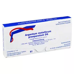 ARGENTUM METALLICUM preparat D 6 ampułek, 8 szt