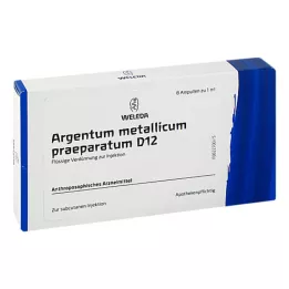 ARGENTUM METALLICUM preparat D 12 ampułek, 8 szt