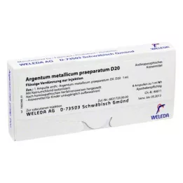 ARGENTUM METALLICUM Praeparatum D 20 Ampoules, 8 szt