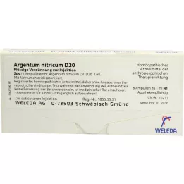 ARGENTUM NITRICUM d 20 ampuli, 8x1 ml