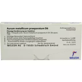 AURUM METALLICUM PRAEPARATUM d 6 ampuls, 8 szt