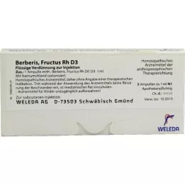 BERBERIS FRUCTUS Rh D 3 ampules, 8x1 ml