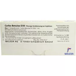 CARBO BETULAE D 30 ampułek, 8X1 ml