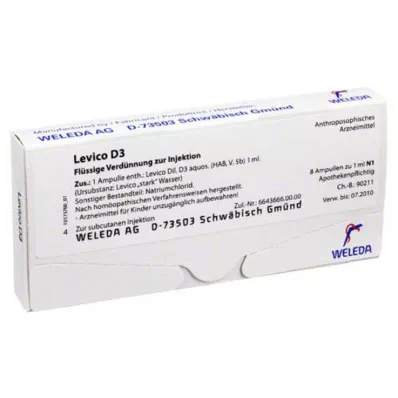 LEVICO D 3 ampułki, 8X1 ml LEVICO D 3 ampułki, 8X1 ml