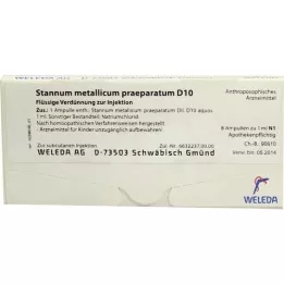 STANNUM METALLICUM Praeparatum D 10 ampuli, 8x1 ml