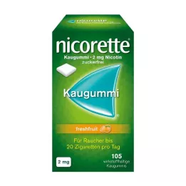 NICORETTE 2 mg guma do żucia o smaku świeżych owoców, 105 sztuk