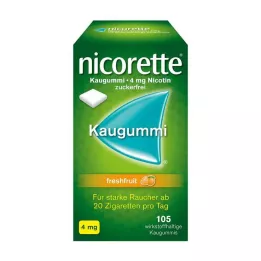 NICORETTE 4 mg Freshfruit Kaugummi, 105 szt