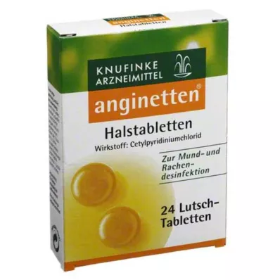 ANGINETTEN Pastylki do ssania na gardło, 24 szt