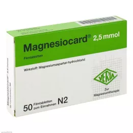 MAGNESIOCARD tabletki powlekane 2,5 mmol, 50 szt