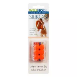 WELLNOISE Zatyczki do uszu pomarańczowe blister, 3X2 szt