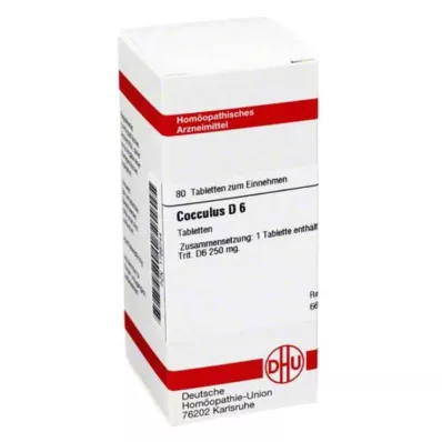 COCCULUS D 6 tabletek, 80 szt