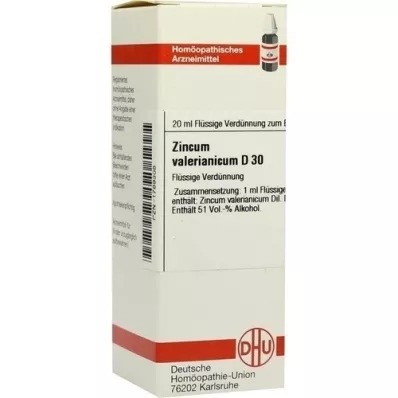 ZINCUM VALERIANICUM D 30 Rozcieńczenie, 20 ml