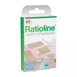RATIOLINE paski plastrów wrażliwych w 4 rozmiarach, 20 sztuk