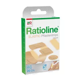 RATIOLINE plastry elastyczne w 4 rozmiarach, 20 szt