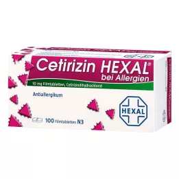 CETIRIZIN HEXAL Tabletki powlekane na alergie, 100 szt