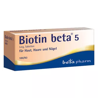 BIOTIN BETA 5 tabletek, 100 szt BIOTIN BETA 5 tabletek, 100 szt