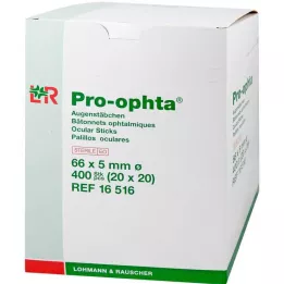 PRO-OPHTA Wymazówki do oczu sterylne, 400 szt