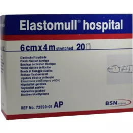 ELASTOMULL bandaż elastyczny szpitalny 6 cmx4 m biały, 20 szt