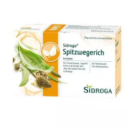 SIDROGA Torebki filtracyjne do herbaty z babki lancetowatej, 20 x 1,4 g