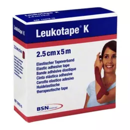 LEUKOTAPE K 2,5 cm czerwony, 1 szt