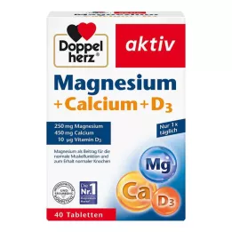 DOPPELHERZ Tabletki magnez+wapń+D3, 40 szt
