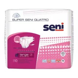 SUPER SENI Majtki higieniczne Quatro rozmiar 3 L, 10 sztuk