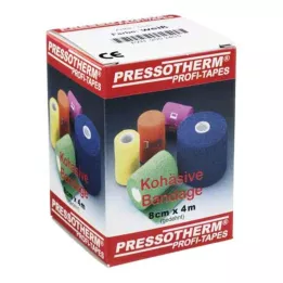 PRESSOTHERM Bandaż Kohesive 8 cmx4 m White, 1 szt