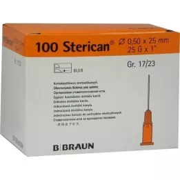 STERICAN Kaniula stomatologiczna Luer 0,5x25 mm, 100 szt