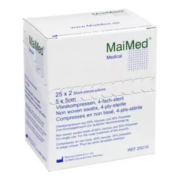 VLIESKOMPRESSEN 5x5 cm sterylne, 25X2 szt