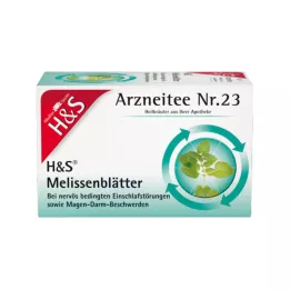 H&amp;S Filtr woreczek na liście melisy lekarskiej, 20X1,5 g