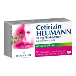 CETIRIZIN Heumann 10 mg tabletki powlekane, 50 szt