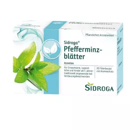 SIDROGA Torebki filtrujące do herbaty z liści mięty pieprzowej, 20X1,5 g