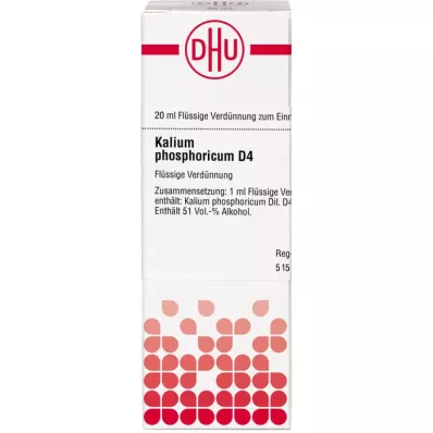 KALIUM PHOSPHORICUM D 4 Rozcieńczenie, 20 ml KALIUM PHOSPHORICUM D 4 Rozcieńczenie, 20 ml
