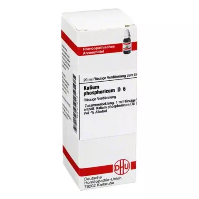 KALIUM PHOSPHORICUM D 6 Rozcieńczenie, 20 ml KALIUM PHOSPHORICUM D 6 Rozcieńczenie, 20 ml