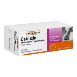 CETIRIZIN-ratiopharm na alergie 10 mg tabletki powlekane, 100 szt