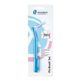 MIRADENT Zestaw pędzli Interd.Pic-Brush 1Halt+1Bü.trans.blau, 1 szt