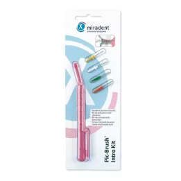MIRADENT Interd.Pic-Brush Intro Kit 1H+4B.tra.pink, 1 szt