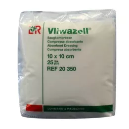 VLIWAZELL Kompresy chłonne niejałowe 10x10 cm, 25 szt