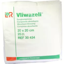 VLIWAZELL Kompresy chłonne niejałowe 20x20 cm, 25 szt