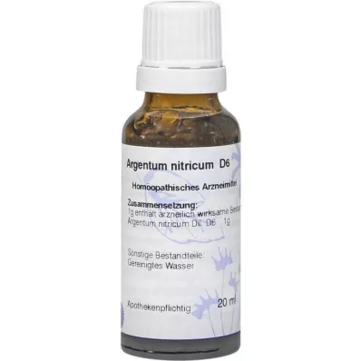 ARGENTUM NITRICUM D6 Rozcieńczenie, 20 ml ARGENTUM NITRICUM D6 Rozcieńczenie, 20 ml