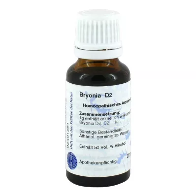 BRYONIA Rozcieńczenie D2, 20 ml BRYONIA Rozcieńczenie D2, 20 ml